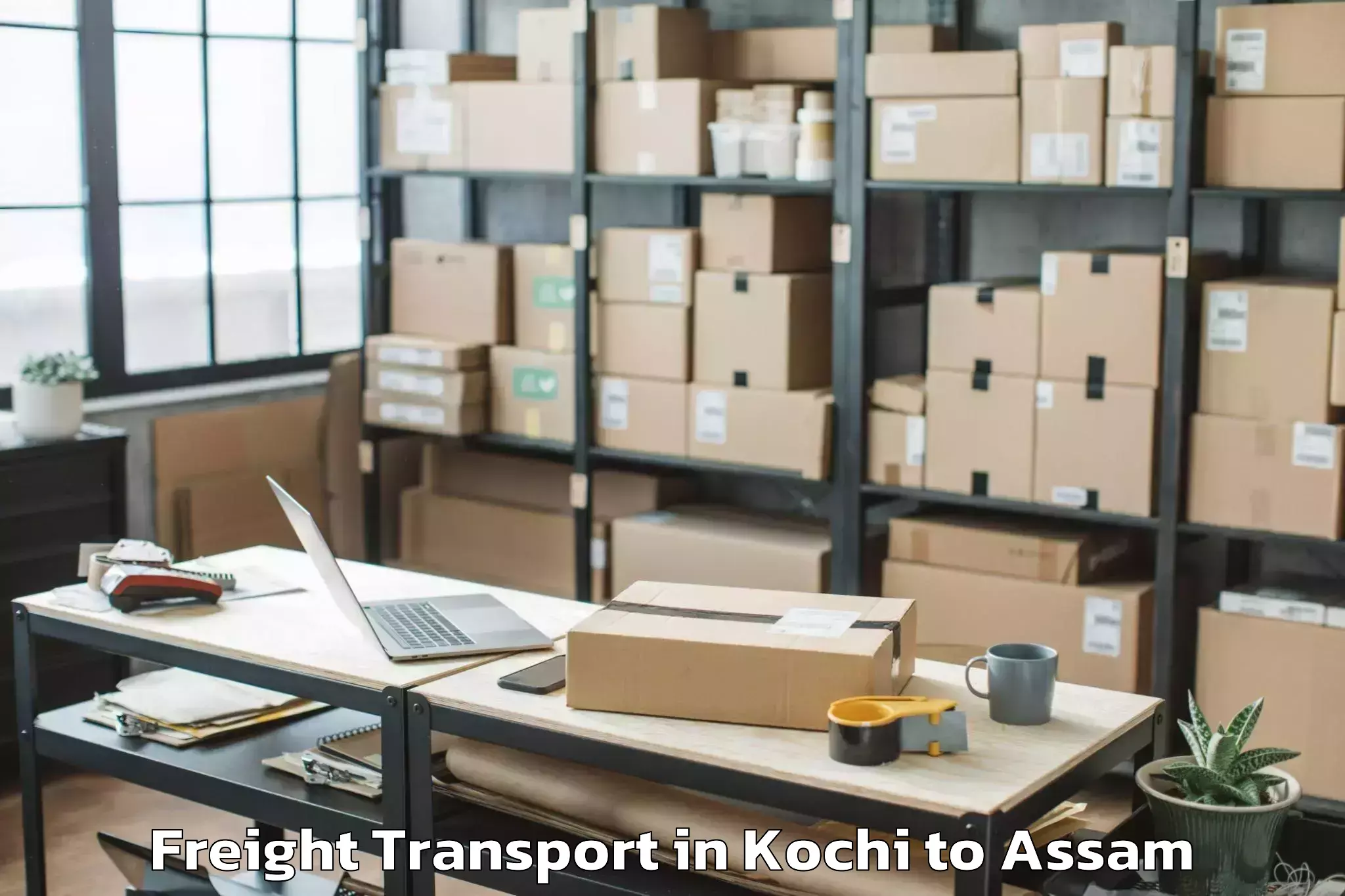 Book Kochi to Borjhar Airport Gau Freight Transport Online